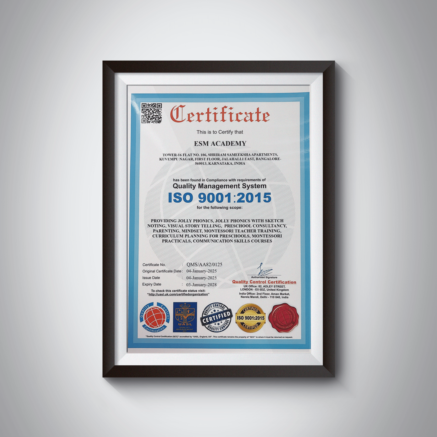 Certificate esm 2